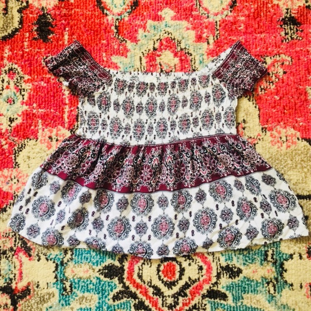 Off The Shoulder Patterned Top